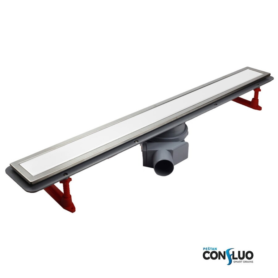 Pestan Confluo Premium White Glass Line 650 13000283 Душевой лоток 650 мм