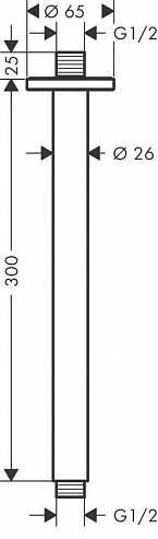 Hansgrohe Vernis Blend 27805670 душевой кронштейн черный