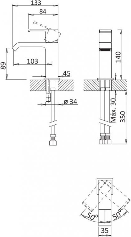 Cezares PORTA-LS1-01-W0 смеситель для раковины хром
