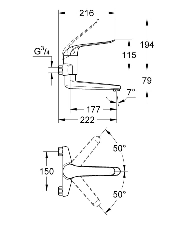 Grohe Euroeco Special 32772000 смеситель для раковины 46 мм