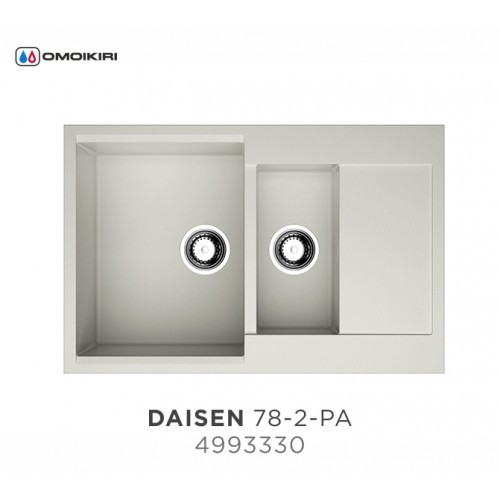 Omoikiri Daisen 78-2-PA 4993330 кухонная мойка тetogranit пастила 78х51 см