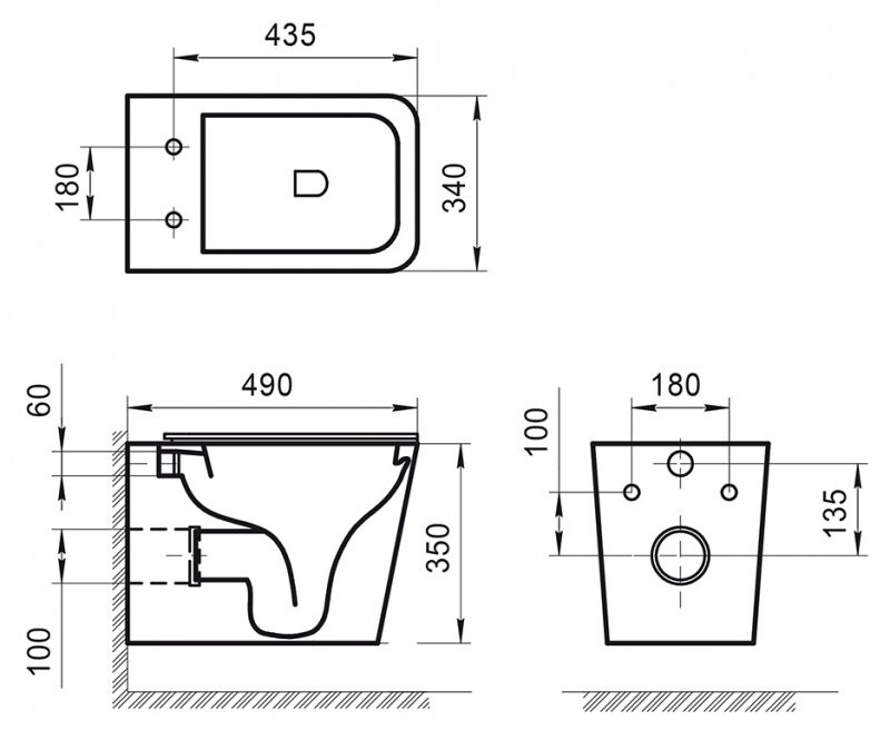 BELBAGNO ARDENTE-R BB520CHR унитаз подвесной