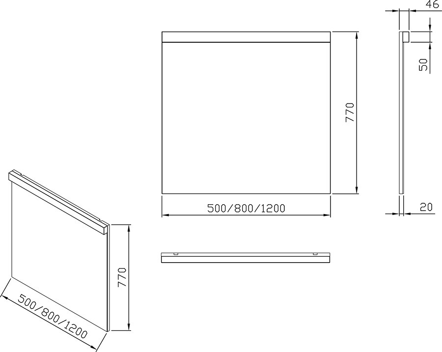 Зеркальное полотно Ravak Natural 80*77 X000001057