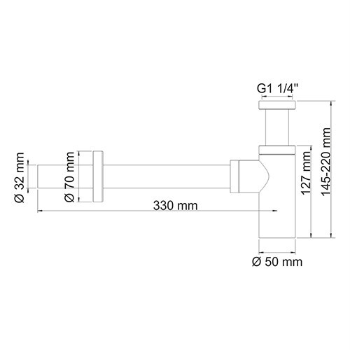 WasserKRAFT A070 сифон для раковины хром