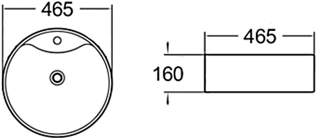 SantiLine SL-1069 раковина накладная 46 см