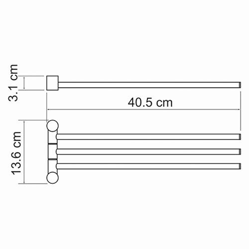 WasserKRAFT Isar K-1633 полотенцедержатель бронза