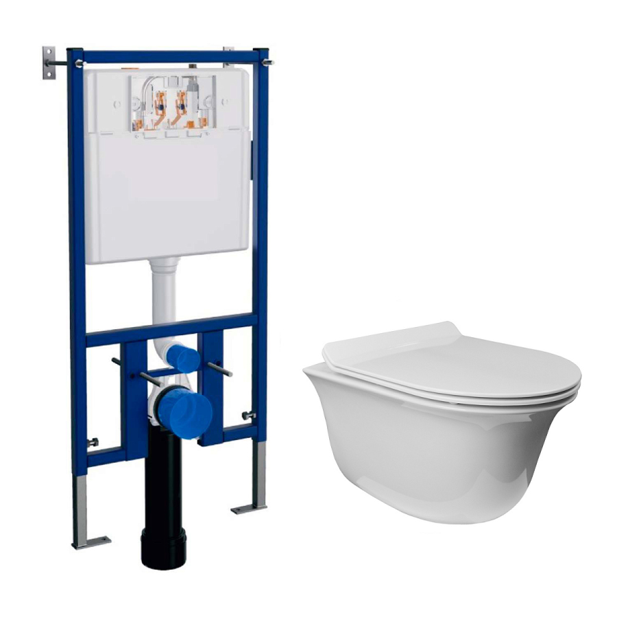 Loranto инсталляция с подвесным унитазом Azario Felice 4501+AZ-0051