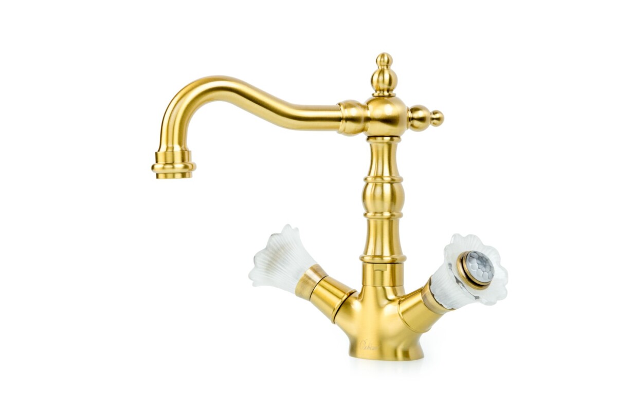 Смеситель для раковины высокий Boheme Сamelia Бронза 312-Camelia