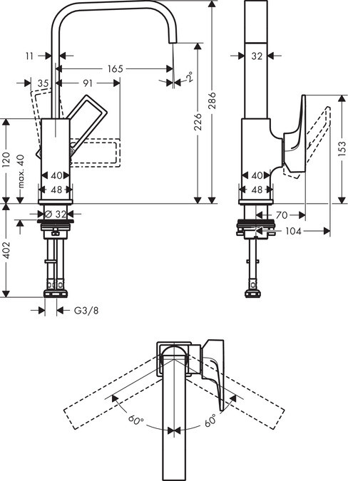 Hansgrohe 74511000 Metropol смеситель для раковины хром