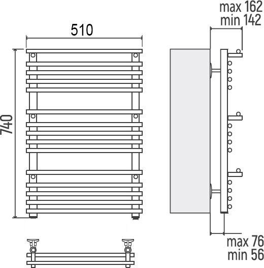 Terminus Вента полотенцесушитель электрический люкс П15 450*740