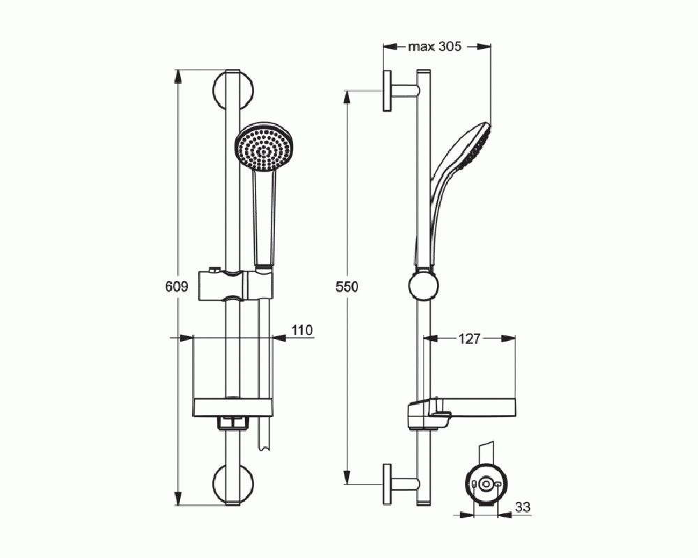 Ideal Standard B9501AA IdealRain Soft S1 душевой гарнитур