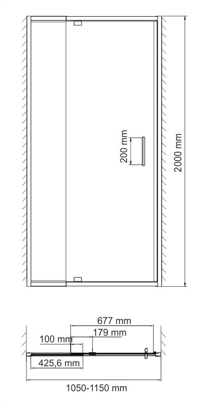 WasserKRAFT Berkel 48P13 душевые двери 110*200