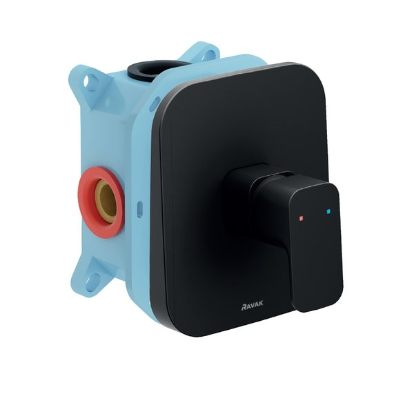 Смеситель скрытого монтажа Ravak 10° градусов Free black X070159 + X070052