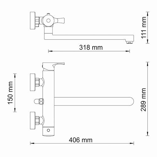 WasserKRAFT Berkel 4802L смеситель для ванны хром
