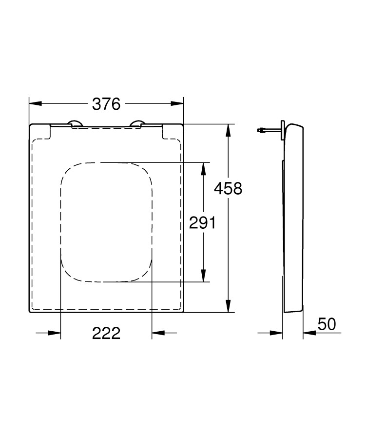 Grohe Cube Ceramic 39488000 сиденье для унитаза с микролифтом