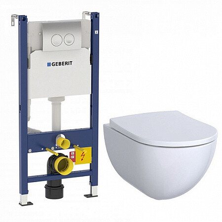 Geberit Duofix Acanto 458.124.21.1 унитаз подвесной + инсталляция