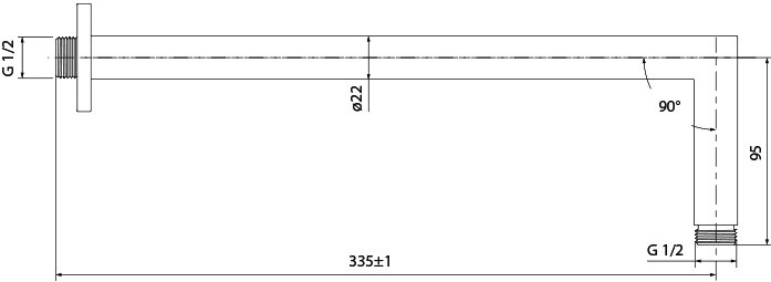 Iddis 001SB33i61 Кронштейн для верхнего душа