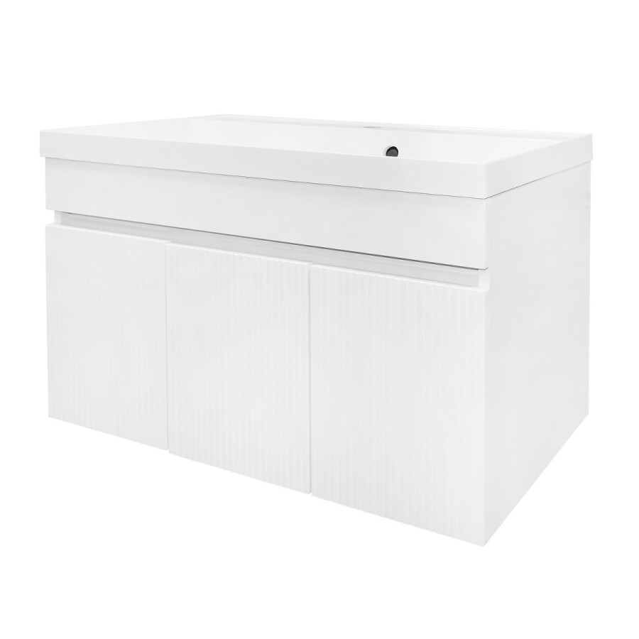 Комплект Тумба Loranto Serenada 80 700х450х550 подвесная, с раковиной Астория 80, белый CS00096756