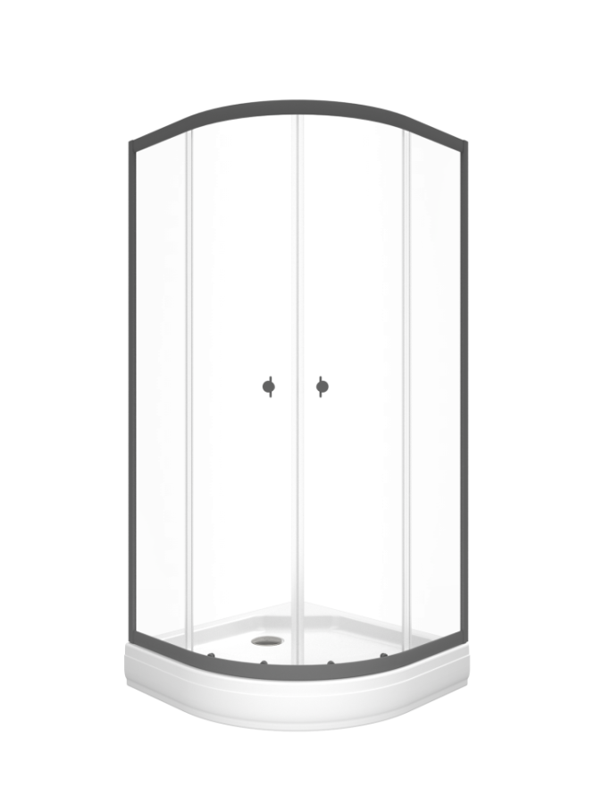 Triton Душевое Ограждение Альфа-Графит 90*90 Щ0000079310