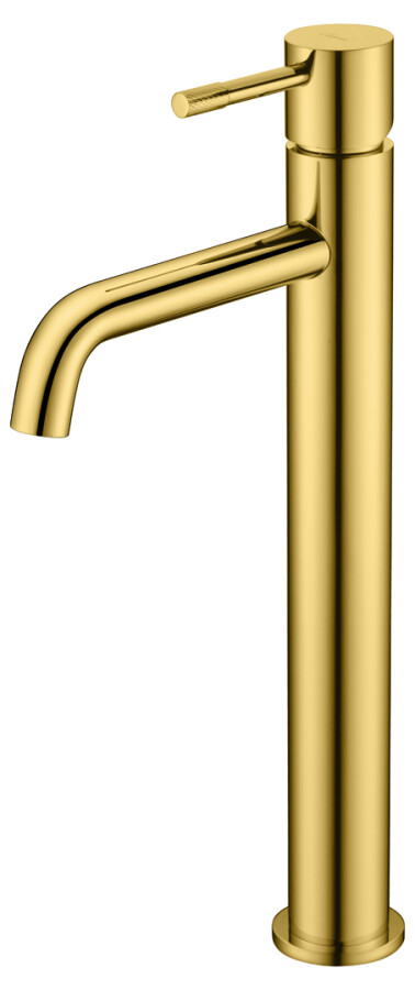 Смеситель для умывальника высокий Boheme Uno Gold 462-G