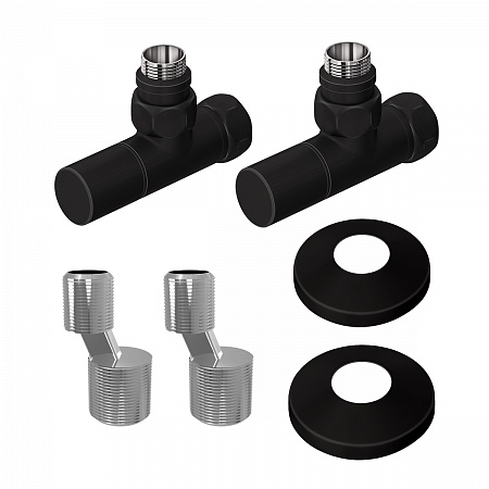 Lemark комплект подключения круглый, черный LM03412RBL