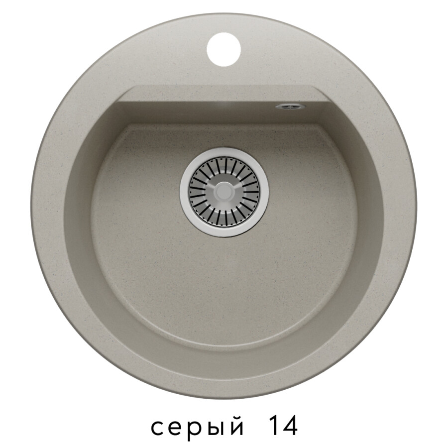 Polygran Atol-460 46 см мойка для кухни серый