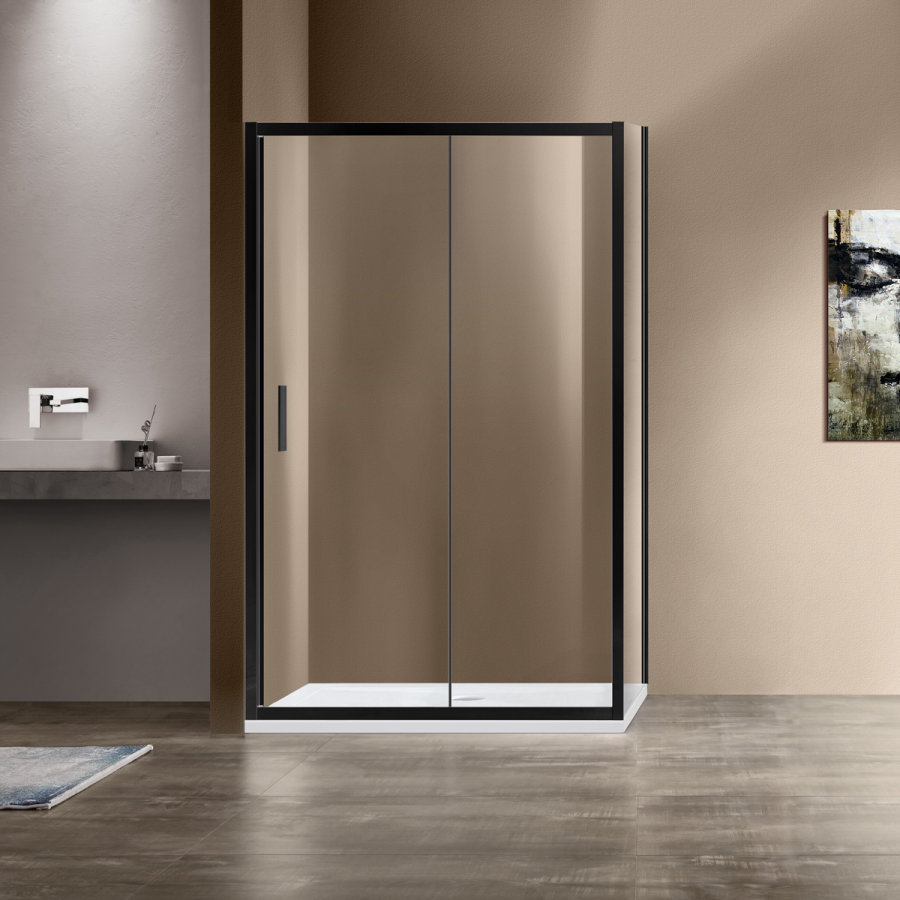 Vincea Garda душевой уголок 120х100 см черный VSR-1G1012CLB