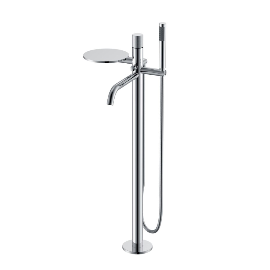 Смеситель для ванны напольный Boheme Stick ручка Spirale Хром 129-CRCR.4