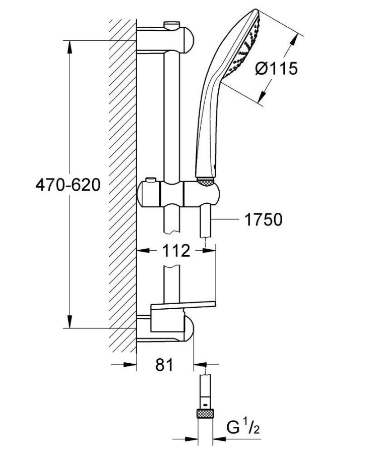 Grohe Euphoria 27266001 душевой гарнитур