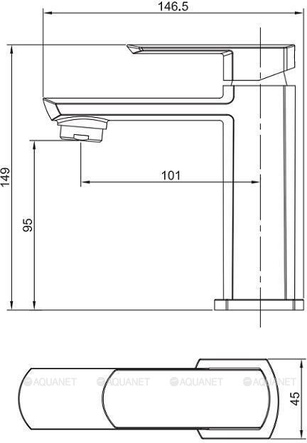 Aquanet Cinetic AF120-10С смеситель для раковины хром