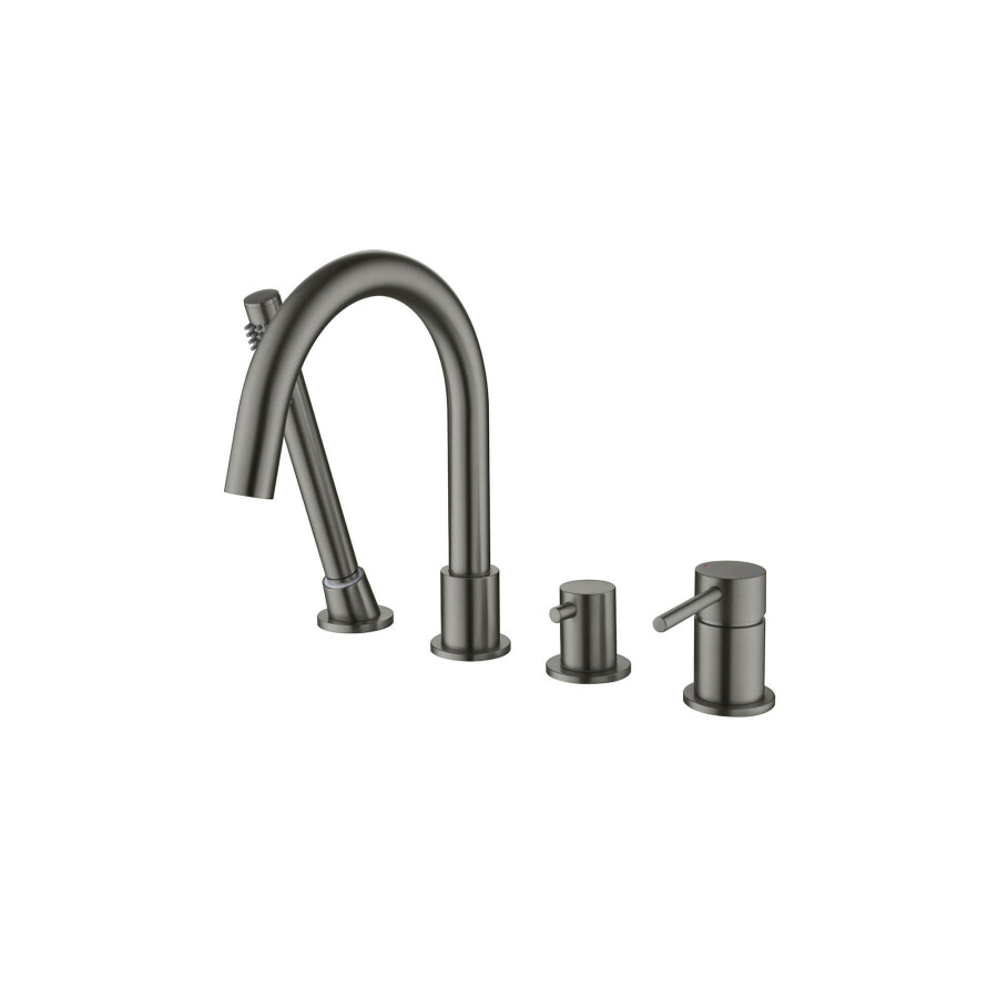 Aquatek Европа AQ1348BGM Смеситель на борт ванны на 4 отв. Оружейная сталь