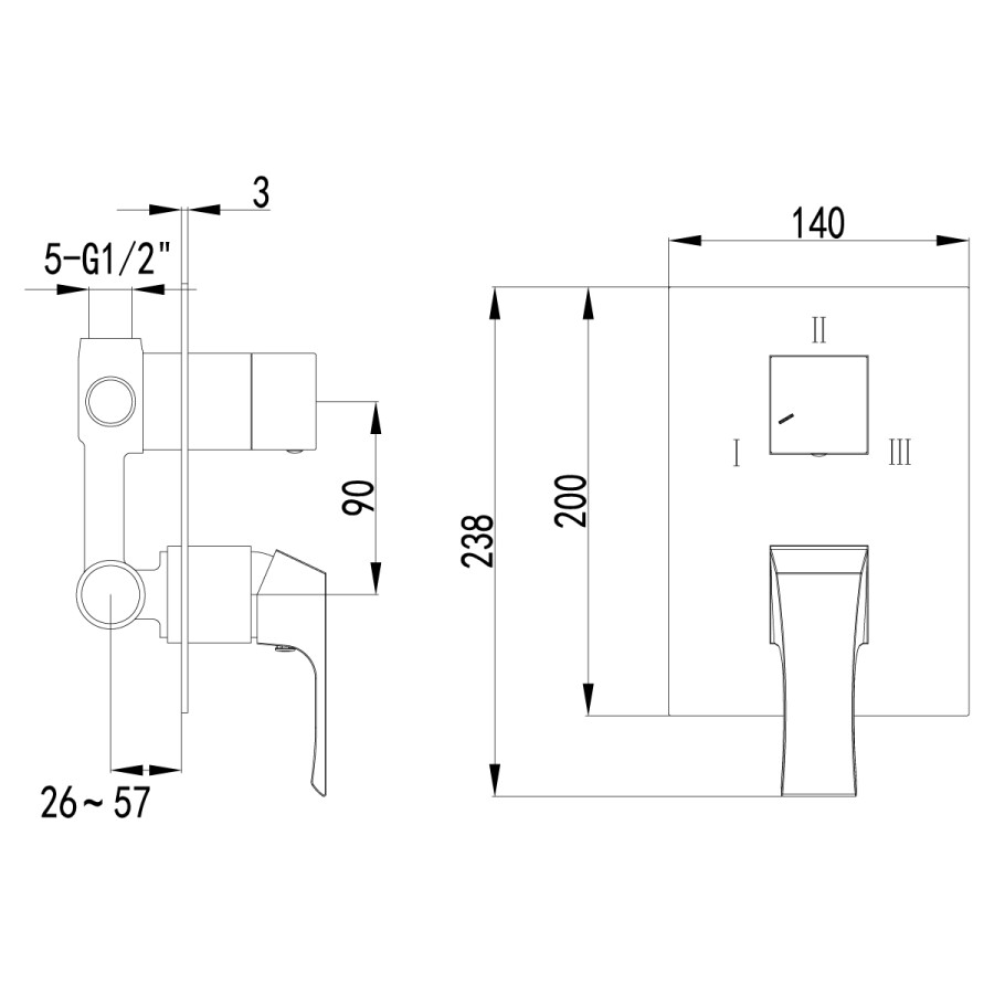 Lemark LM4528C Unit смеситель для ванны хром