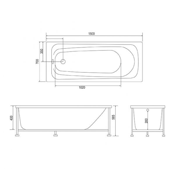 Mirsant Light 150*70 ванна акриловая прямоугольная УТ000064878