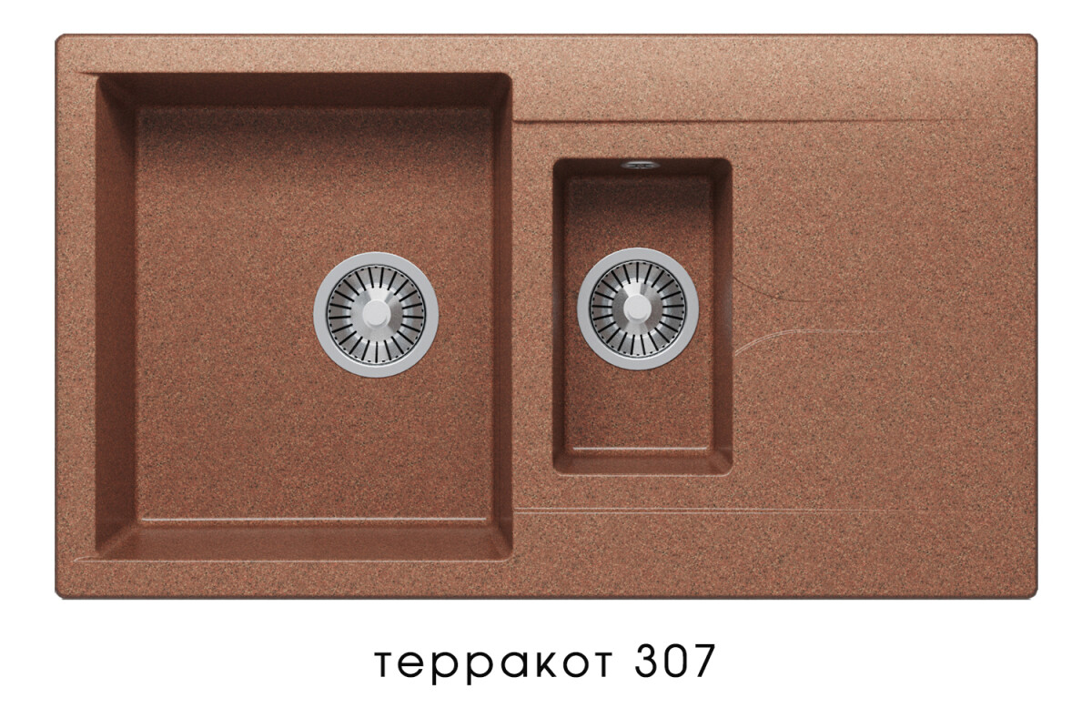 Polygran Brig-870 50*87 см мойка для кухни терракот