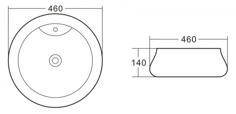 BelBagno BB1398 раковина накладная 46 см белая