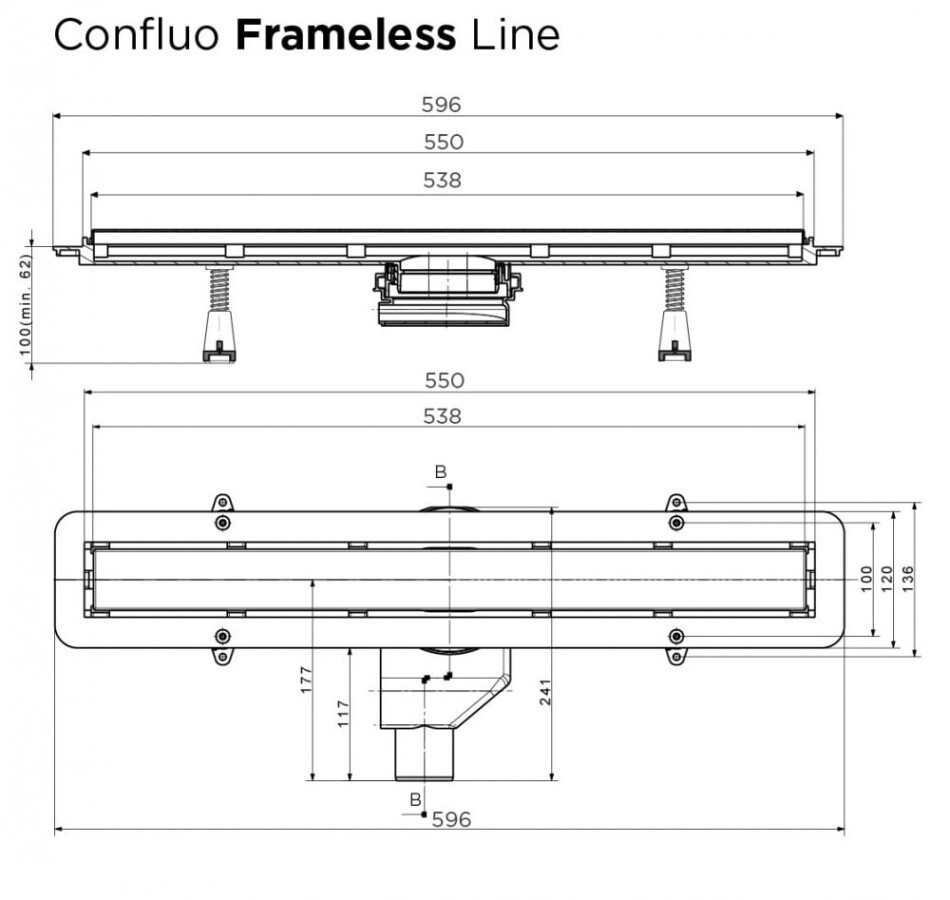 Pestan Confluo Board 40007821SS 90*90*9,5 душевая плита с лотком