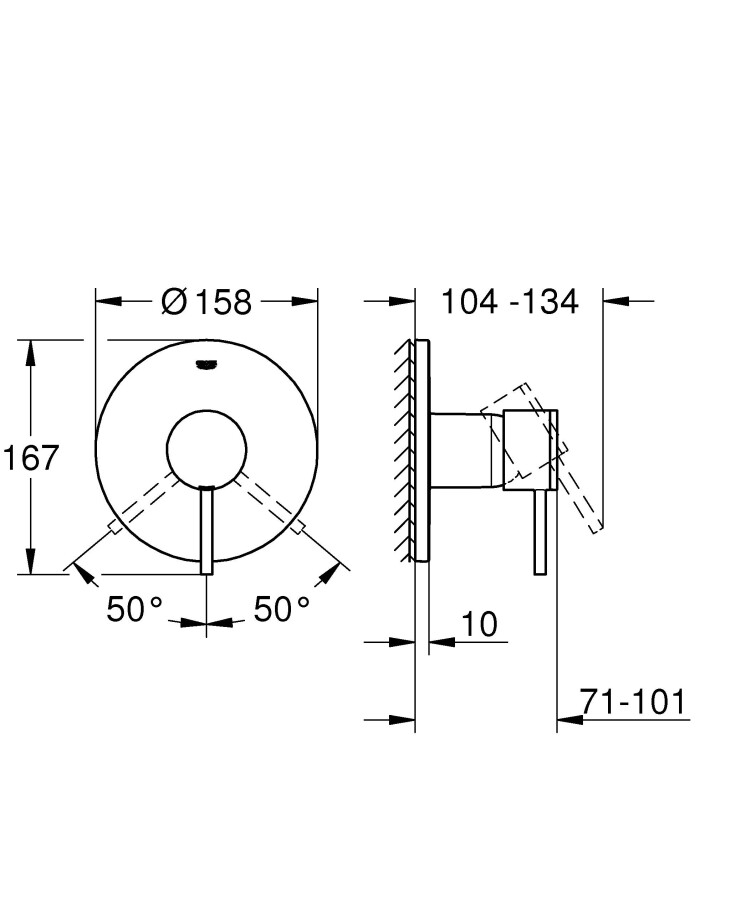 Grohe Atrio New 24065003 смеситель для душа