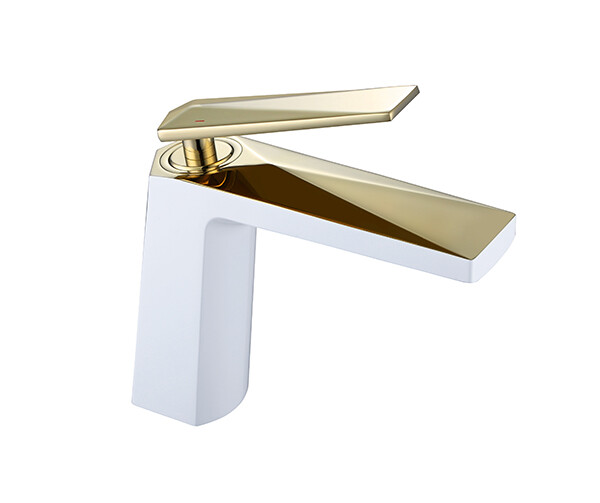 Смеситель для умывальника Boheme Venturo Белый / Золото 381-W