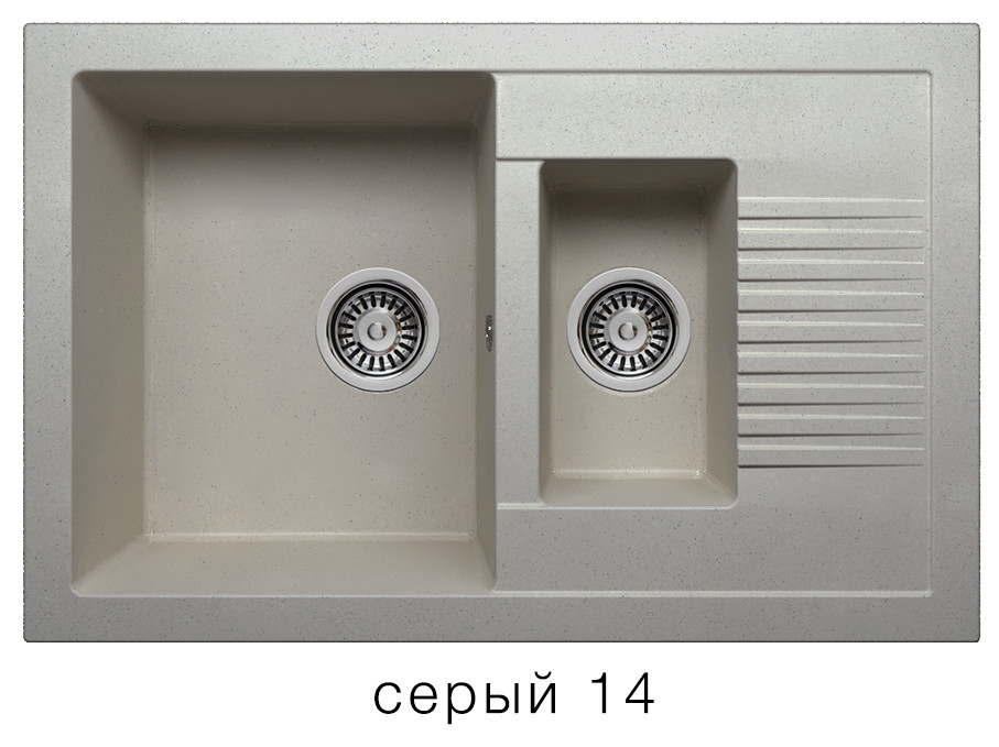 Polygran F 21 кухонная мойка серый 50 х 77 см