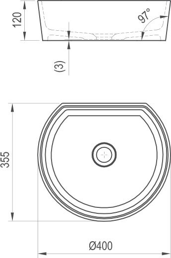 Ravak Moon 1C XJN01300001 умывальник накладной
