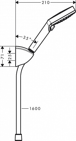 Hansgrohe Vernis Blend 26273000 ручной душ хром