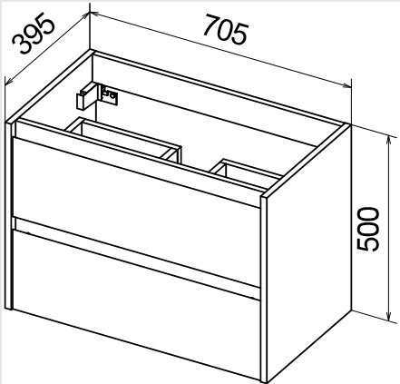 BelBagno Kraft 39-70 см тумба с раковиной KRAFT 39-700/390-2C-SO-RNN подвесная