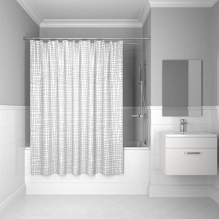 Iddis Silver Gauze 341P20RI11 180*200 штора для ванной