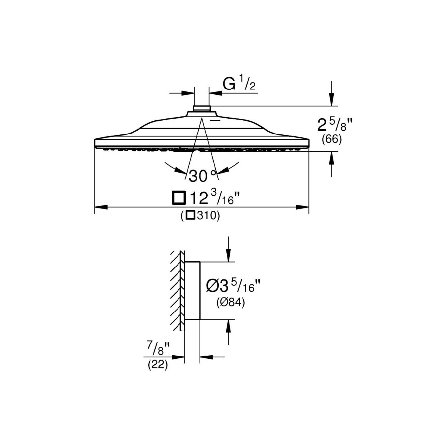 Grohe Rainshower 310 SmartConnect 26643000 верхний душ