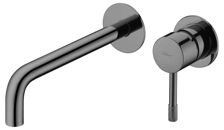 Смеситель для раковины из стены Boheme Uno Shine Gun Metall 465-SGM