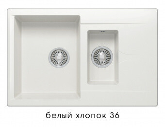 Polygran Brig 770 77 50 см мойка для кухни белый хлопок 36