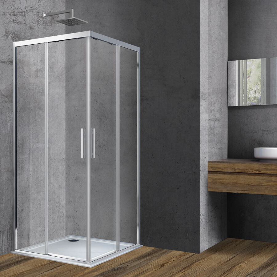 Vincea Soft душевой уголок VSS-3SO100CL 100х100 хром, стекло прозрачное