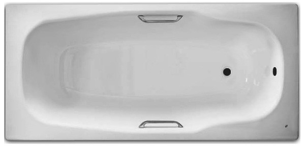 BLB Atlantica 180*80 ванна стальная прямоугольная с отверстиями для ручек