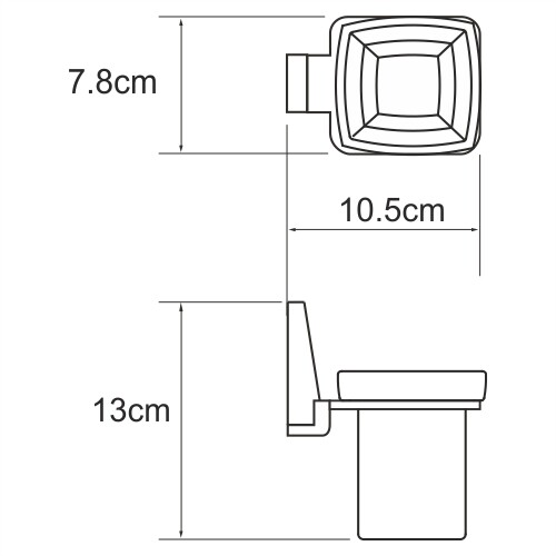 WasserKRAFT Lopau K-6028 стакан для зубных щеток хром