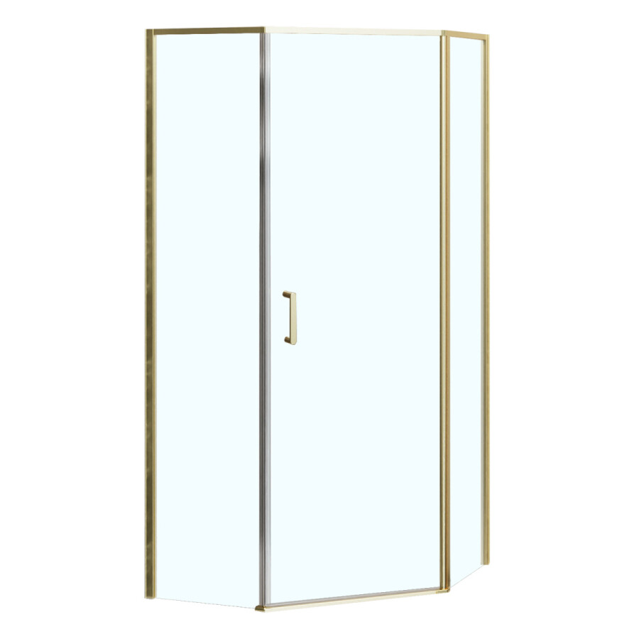 Душевое ограждение Azario SAKURA 900х900х1950 прозрачное стекло 6 мм, профиль брашированное золото AZ-21C-90-BGL-CL
